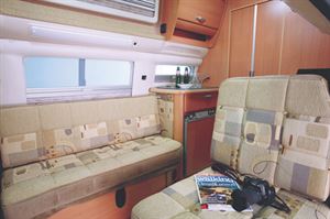 The lounge in the VW Topaz from Auto-Sleepers