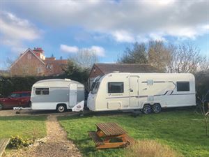 The 1977 Bailey Maru next to a 2019 Bailey Phoenix The 1977 Bailey Maru next to a 2019 Bailey Phoenix