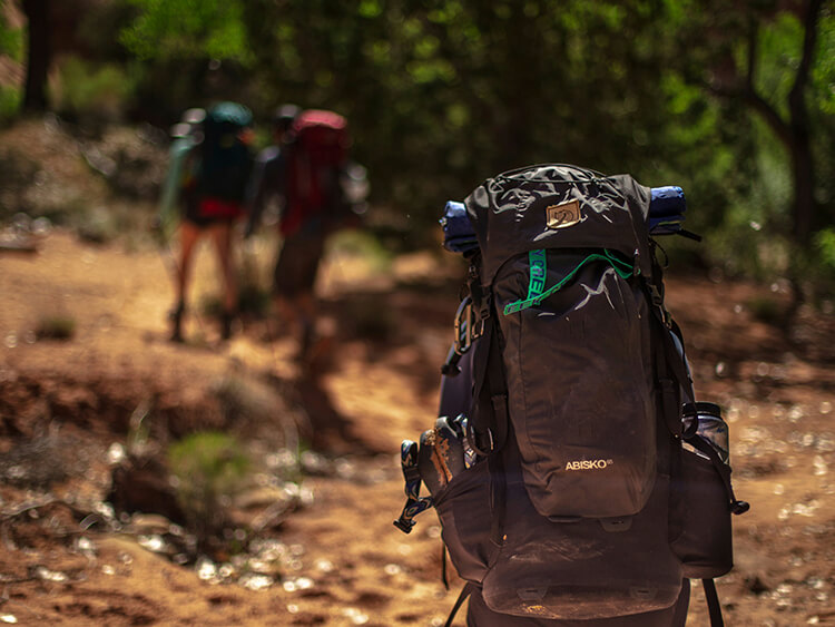 A camping rucksack A camping rucksack