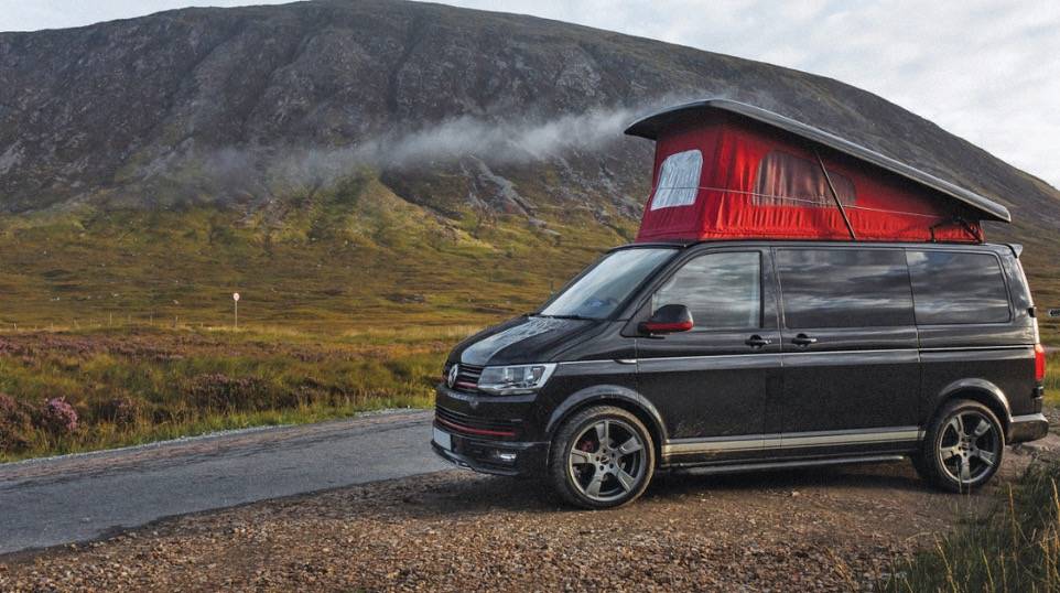 A pop-top rental campervan A pop-top rental campervan