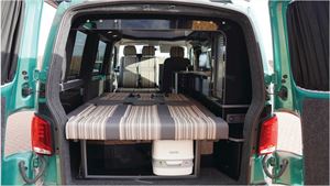 A Camper King conversion view from the rear