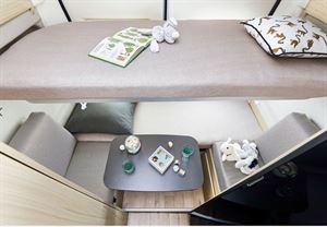 Bunks in the Dreamer Camper Five - image courtesy of Rapido Group