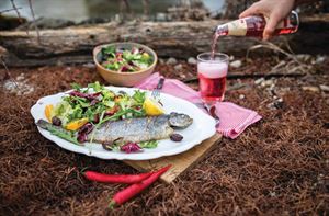 Grilled trout with summer salad (photo courtesy of Campingaz) Grilled trout with summer salad (photo courtesy of Campingaz)