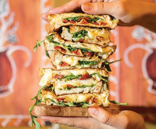 Two cheese and rocket panini Two cheese and rocket panini