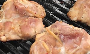 Cooking chicken for the ramen Cooking chicken for the ramen
