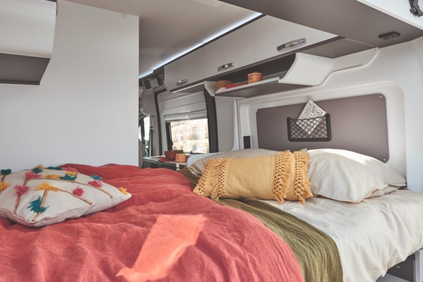 The V540G offers space for that fixed rear double bed V540G double bed
