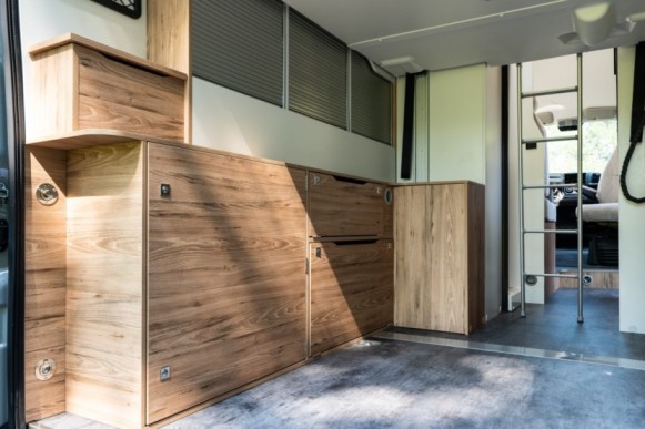 Pilote says the extra space means it will appeal to those who carry bulky sports equipment and to people with disabilities, such as wheelchair users Pilote V633M storage space