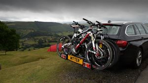 A bike rack A bike rack