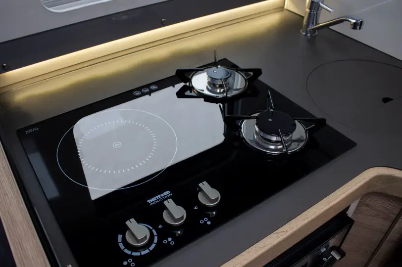 The kitchen inside the K-Yacht 90 Tekno Line