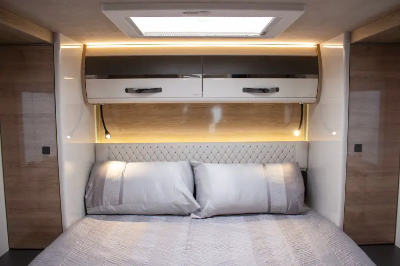 The bedroom inside the K-Yacht 90 Tekno Line