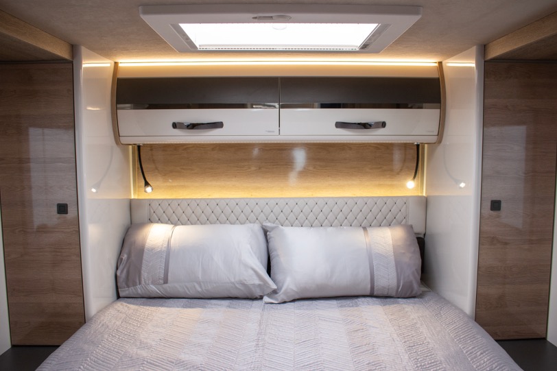 The bedroom inside the Kea 90 Tekno Line