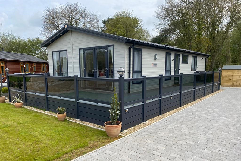 Holiday home decking Holiday home decking