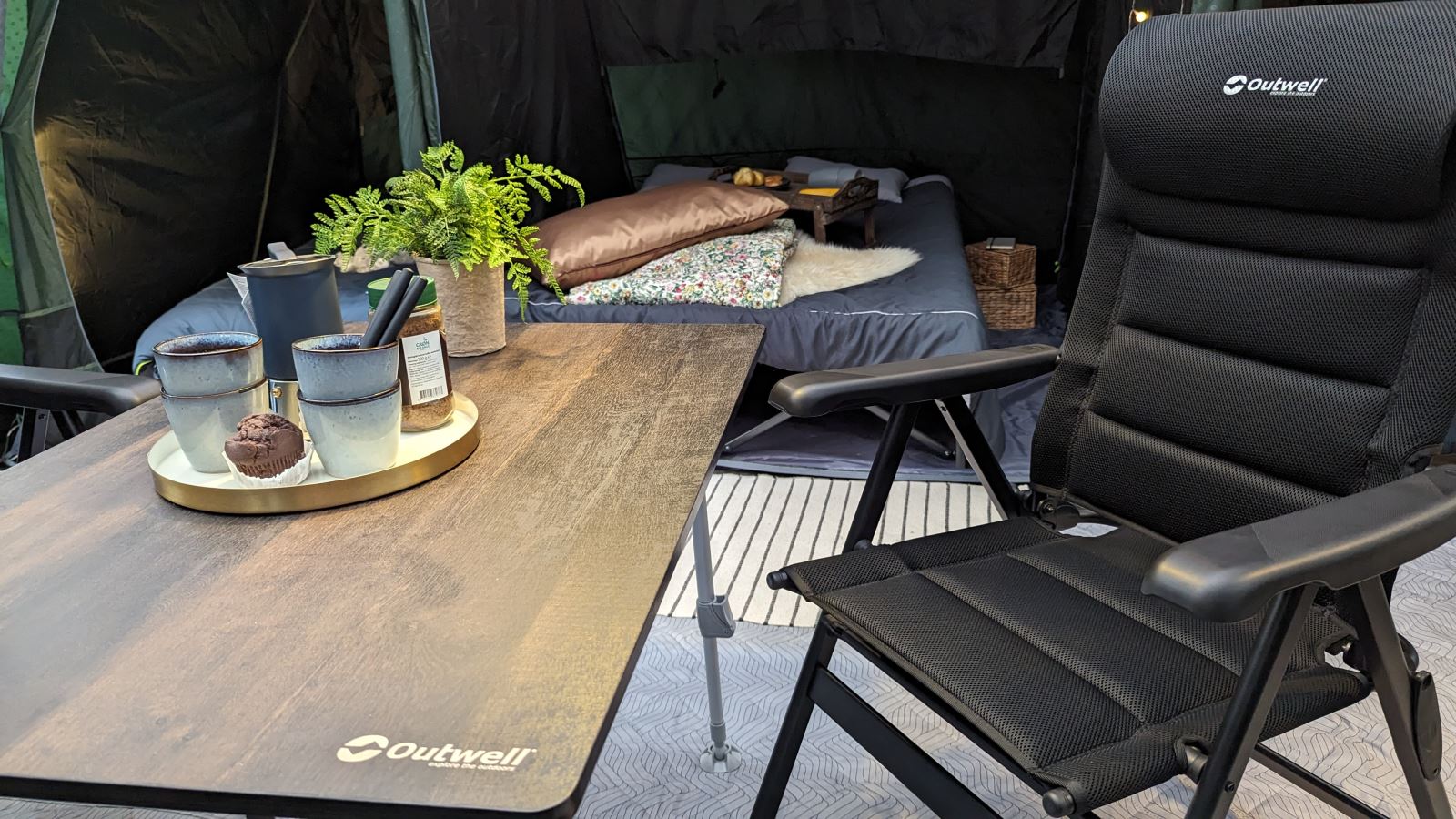 An Outwell camping table An Outwell camping table