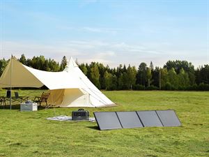Large solar panels for camping (photo from Unsplash) Large solar panels for camping (photo from Unsplash)