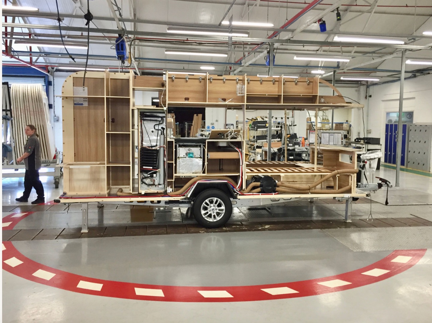 A naked Bailey caravan