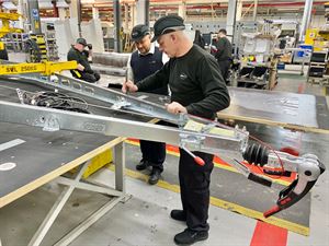 Fitting the floor to the chassis (photo courtesy of Lee Davey)