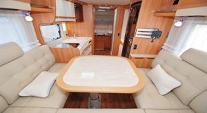 The rear lounge offers a lot of space to relax in