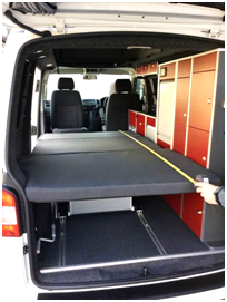 The seat fold down into a large bed