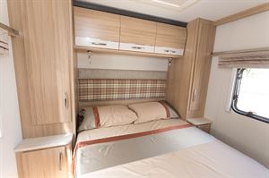 The new Vision 545 has its bed at the rear of the caravan