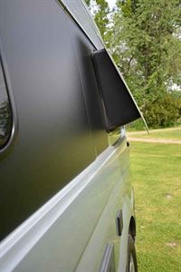 The flip-out section of the Westfalia Sven Hedin campervan