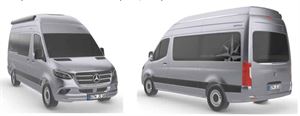 It will also be available with a standard Mercedes high roof It will also be available with a standard Mercedes high roof