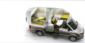 The first layout diagram of the James Cook campervan The first layout diagram of the James Cook campervan