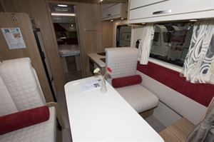 Rimor Seal 66 Plus: lounge converts to two travel seats © Warners Group Publications, 2019