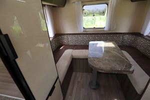 The rear u-shaped lounge in the Evo 77 Plus © Warners Group Publications, 2019