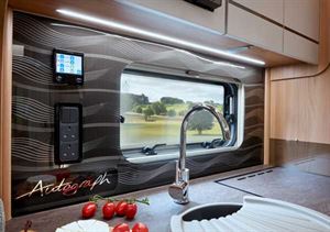 Autograph-branded perspex splashback is a unique feature