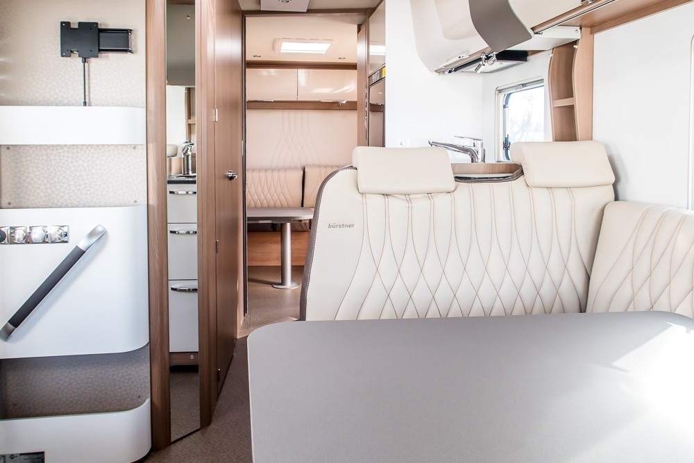 Interior of the Burstner Ixeo I 746 motorhome