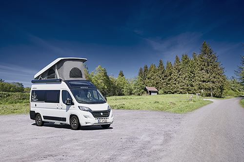 Several Columbus models – the 540D, 600 and 601D – are now available with an electric pop-top roof, which contains a double bed