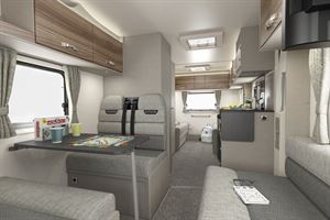 The interior of the Swift Edge 486 motorhome