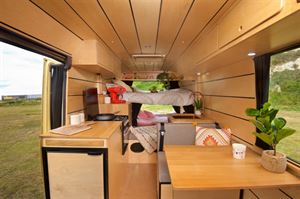 The interior is inspired by classic boats (photo courtesy of Love Campers)