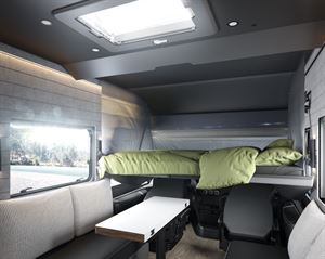 The bed is designed to not stand out when stored away (photo courtesy of Niesmann+Bischoff)