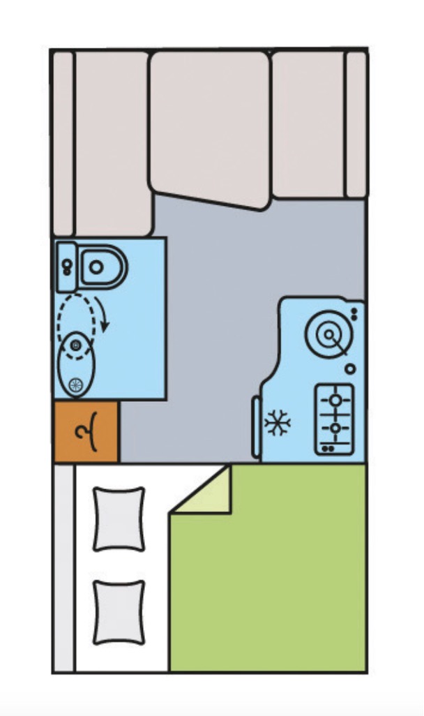 The floorplan of the La Mancelle Fantaisy 360 CL