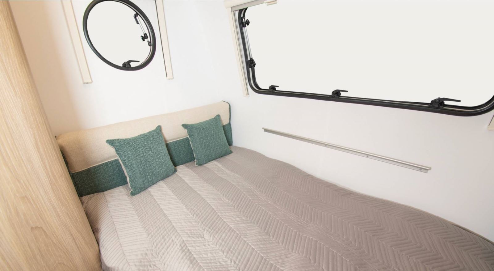 The bedroom inside the La Mancelle Fantaisy 360 CL