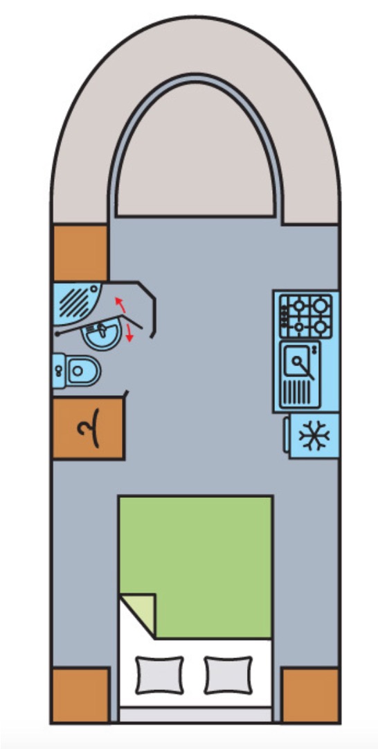 The floorplan of the La Mancelle Liberty 490 SA
