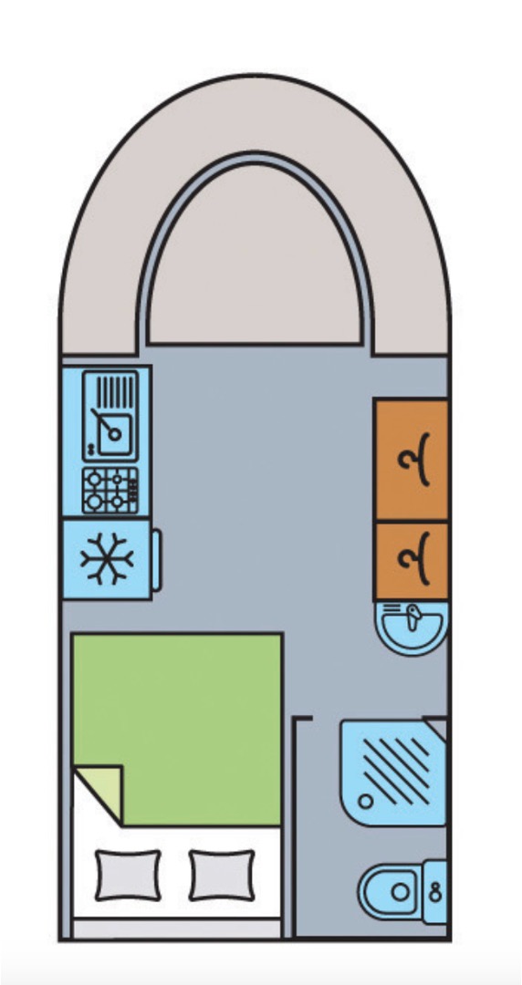 The floorplan of the La Mancelle Liberty 440 PC
