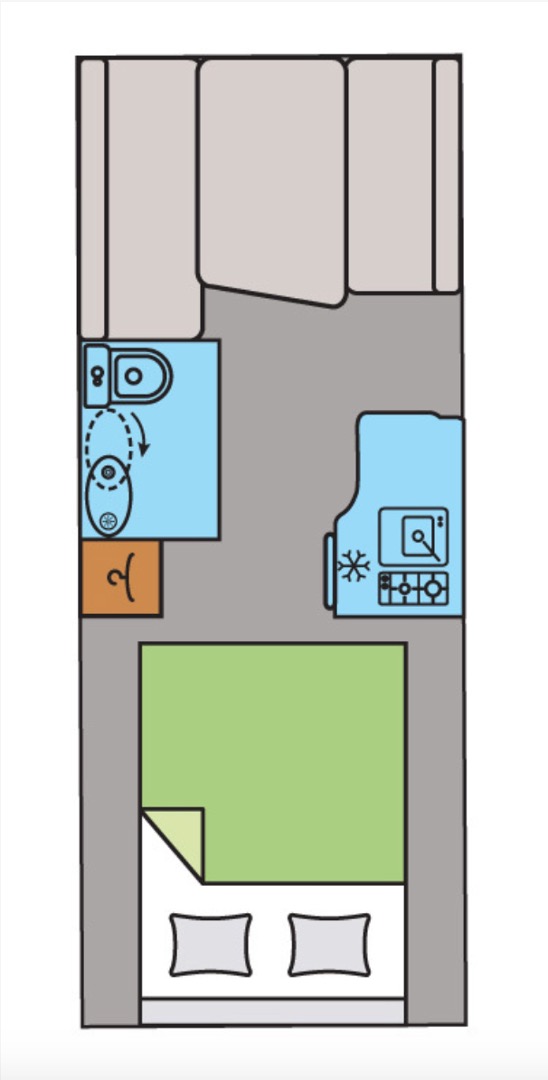 The floorplan of the Fantaisy 440 CL