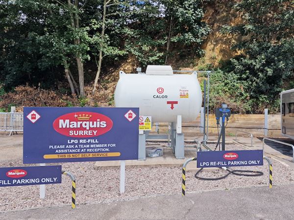 Marquis Surrey offers new refill service for underslung gas tanks and refillable cylinders for motorhomes and campervans (photo courtesy Marquis Leisure)