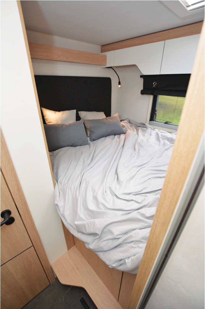The bedroom inside the Atlas A696G