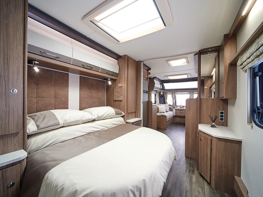 The bedroom inside the VIP 675
