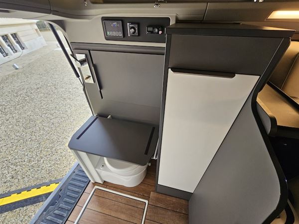 Dreamer Cap Land campervan toilet and shower area (Warners Group Publications Dreamer Cap Land campervan toilet and shower area (Warners Group Publications
