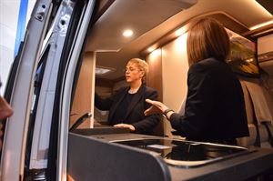 The Slovenian president visits the Malibu Vans factory (Photo courtesy Carthago)