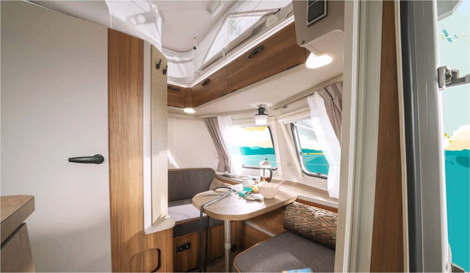 The inside of the Eriba Touring 430
