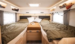 The bedroom inside the Sunlight T 670 S (photo courtesy of Sunlight)