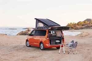Camping chairs fit into a bespoke storage space in the boot lid (photo courtesy VW Commercial Vehicles)