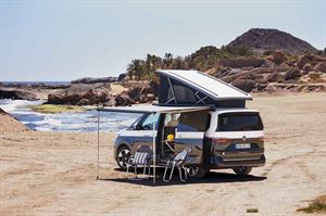 All the new VW California campervans are available with an optional awning (photo courtesy VW Commercial Vehicles)