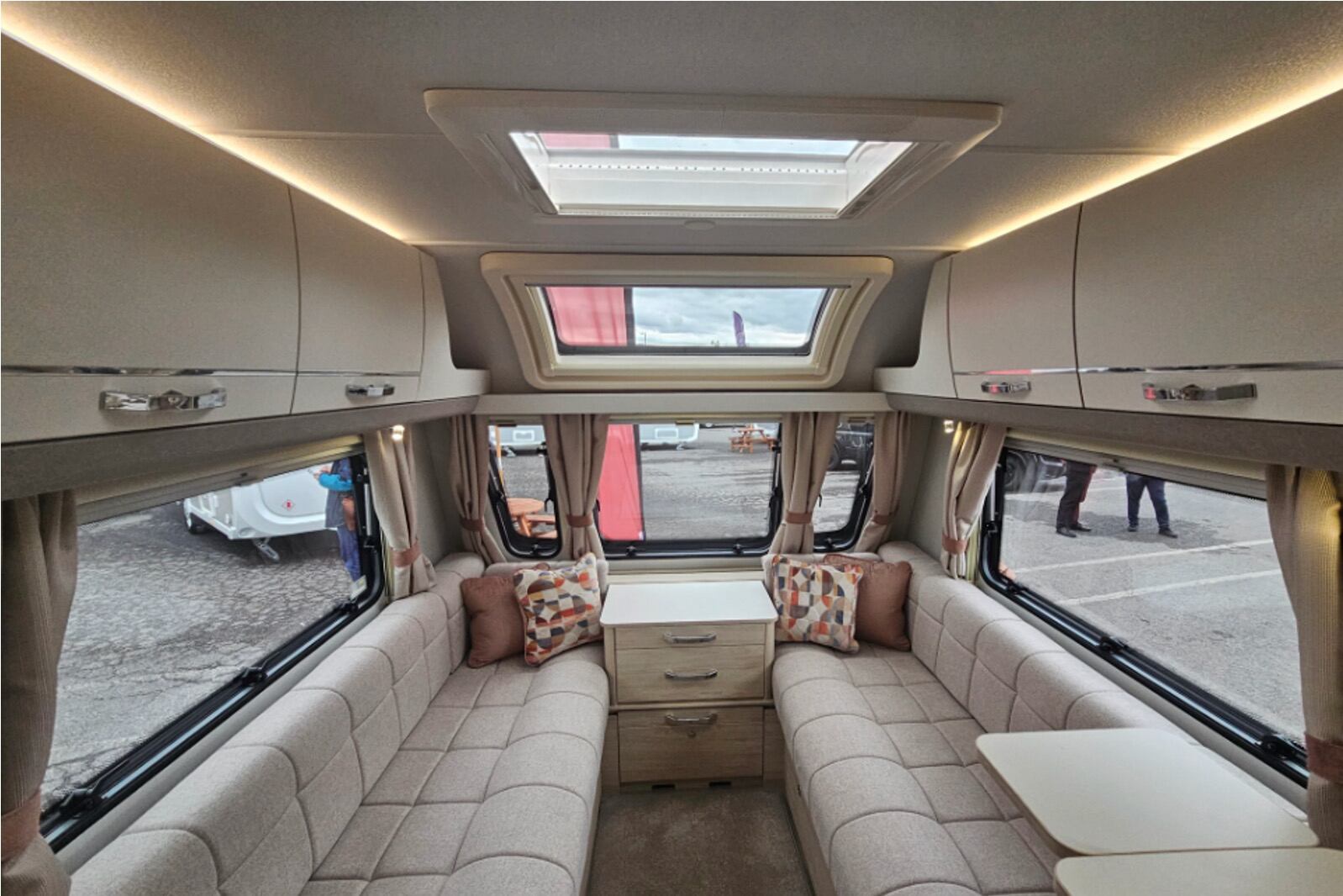 The lounge inside the Elddis Avante 520