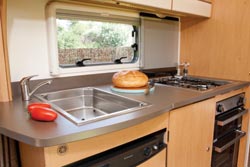 Bailey caravan kitchen